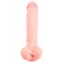 Medische siliconen dildo (24 cm) - natuurlijk