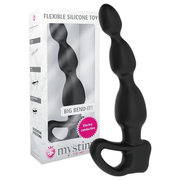 mystim Big Bend-it! - bolvormige elektro anaal dildo (zwart)