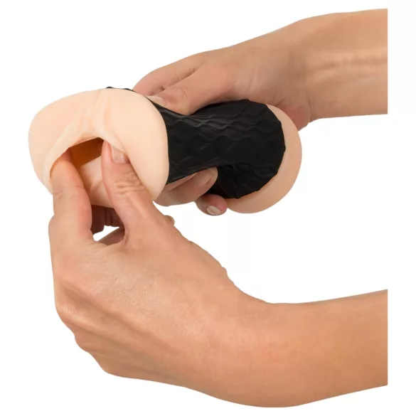 Nature Skin - masturbator vagina en anus - realistisch - huidskleur/zwart