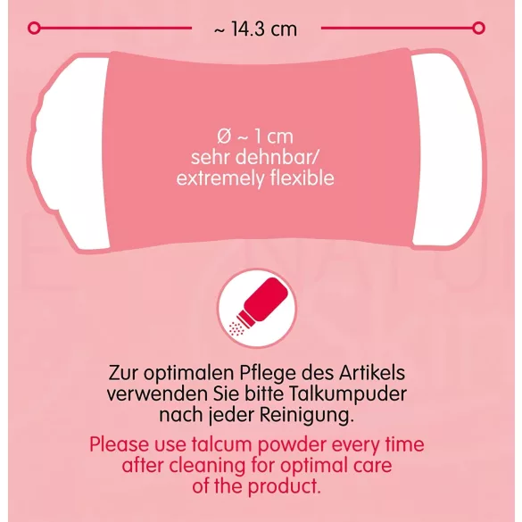 Nature Skin - masturbator vagina en anus - realistisch - huidskleur/zwart