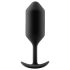 b-vibe Snug Plug 3 - dubbele anaalplug (180g) - zwart