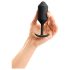 b-vibe Snug Plug 3 - dubbele anaalplug (180g) - zwart