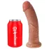 King Cock 8 dildo (20 cm) - donker natuurkleur