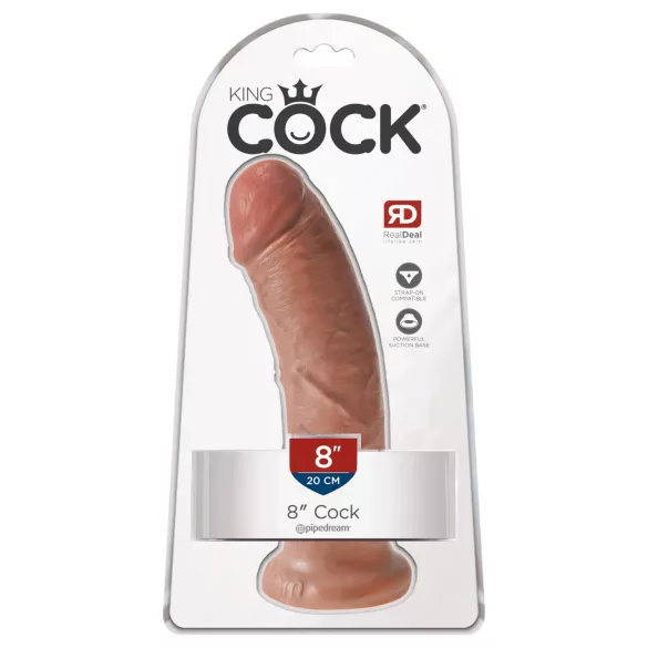 King Cock 8 dildo (20 cm) - donker natuurkleur