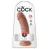 King Cock 8 dildo (20 cm) - donker natuurkleur