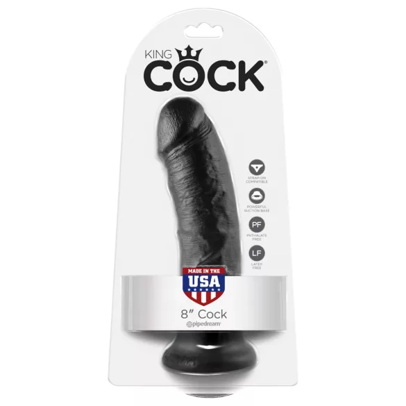 King Cock 8 dildo (20 cm, zwart)