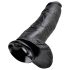 King Cock 12 met ballen grote dildo (30 cm) - zwart