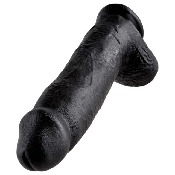 King Cock 12 met ballen grote dildo (30 cm) - zwart