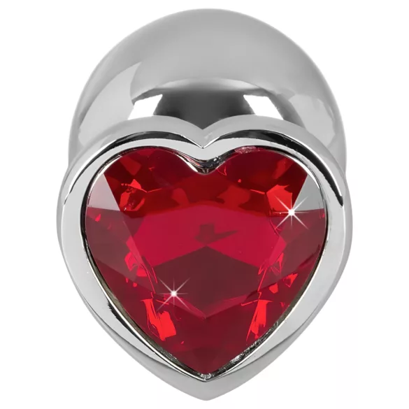 You2Toys - Diamond - 85 g aluminium anaalplug (zilver-rood)