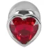 You2Toys - Diamond - 85 g aluminium anaalplug (zilver-rood)