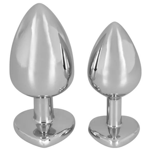 You2Toys - Diamond - 85 g aluminium anaalplug (zilver-rood)