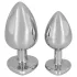 You2Toys - Diamond - 85 g aluminium anaalplug (zilver-rood)