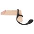 Black Velvet - slanke anal dildo met penis- en ballenring (zwart)