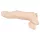 Nature Skin - penisverlengende hoes met ring - realistisch - huidkleur