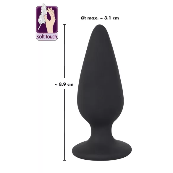 Black Velvets - anaal plug - zwaar 75g - siliconen zwart