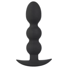   Black Velvets - anaal plug met gewicht en bolletjes - 145g - zwart