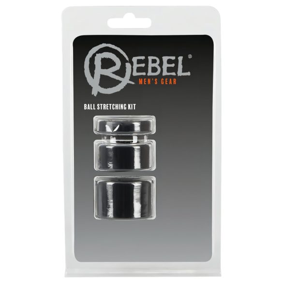 Rebel Ball - penisring en verlengset - (zwart)