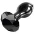Icicles No. 78 - Kegelvormige Glazen Buttplug (Zwart)