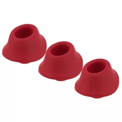   Womanizer Premium M - vervangende zuignap set - rood - 3 stuks