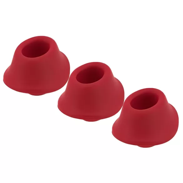 Womanizer Premium M - vervangende zuignap set - rood - 3 stuks