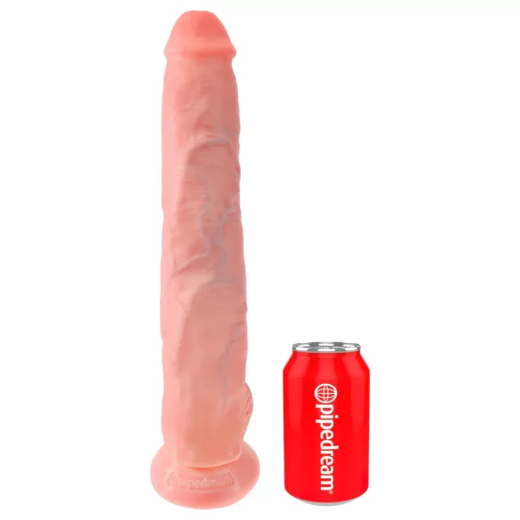 King Cock - dildo met ballen - 35 cm - huidskleur