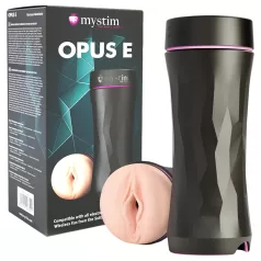   mystim Opus E Vagina - electro masturbator - vagina - natuur zwart