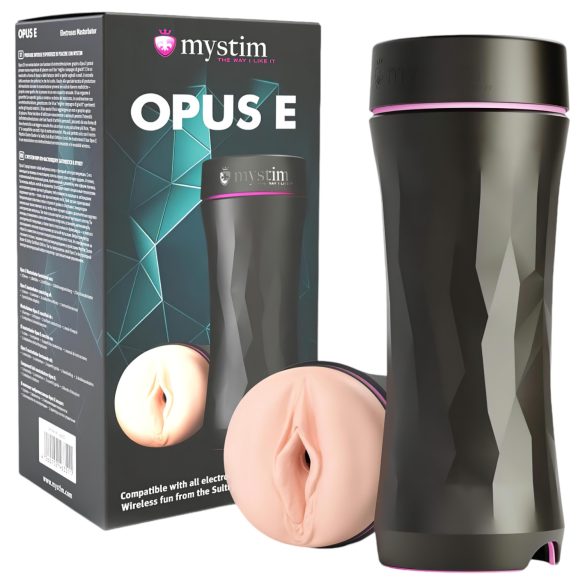 mystim Opus E Vagina - Elektro Kunstvagina (natuurlijk-zwart)