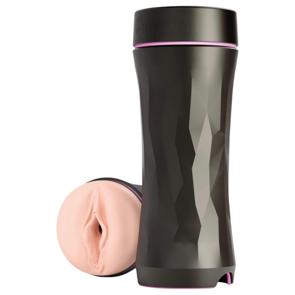 mystim Opus E Vagina - electro masturbator - vagina - natuur zwart