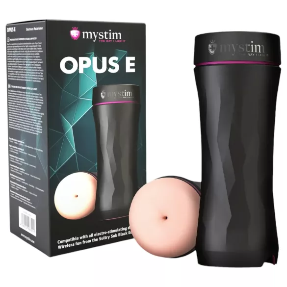 mystim Opus E Anus - elektrische kunstkont‑masturbator (natuur-zwart)