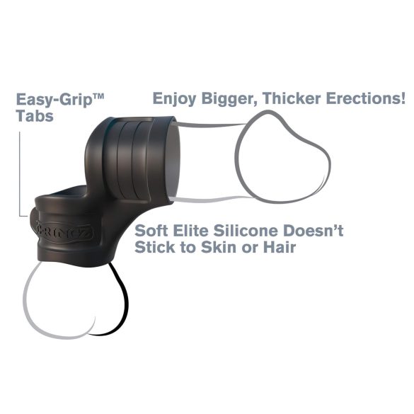 Fantasy Mr. Big - penisring en teelbalstretcher (zwart)