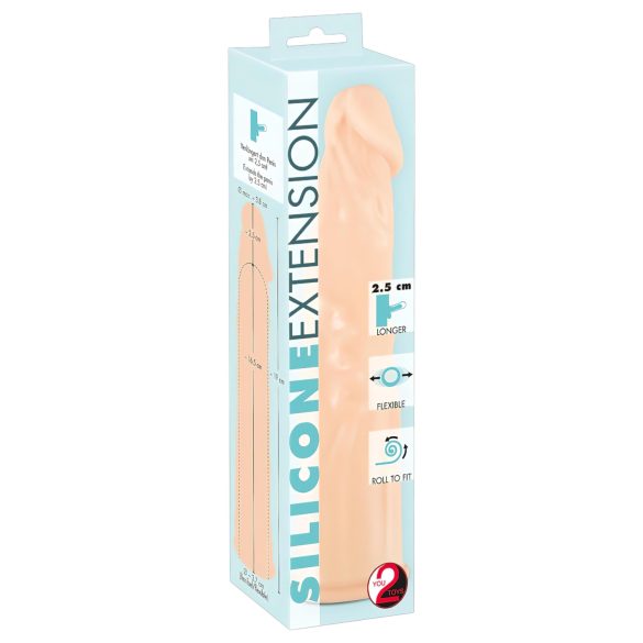 You2Toys - Siliconen - verlengende penishuls (natuurlijk) - 19 cm
