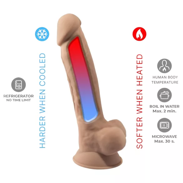 Silexd 7 - dildo met zuignap - 17,5 cm - huidkleur