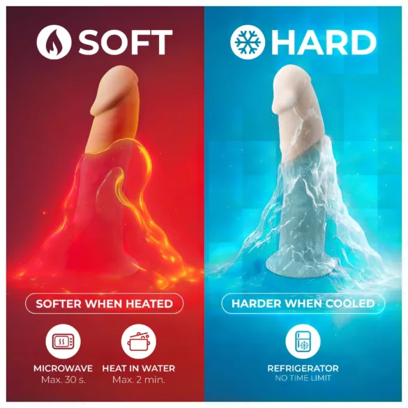 Silexd 7 - dildo met zuignap - 17,5 cm - huidkleur