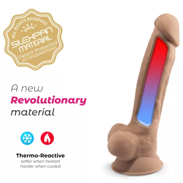 Silexd 7 - dildo met zuignap - 17,5 cm - huidkleur