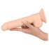 Silexd 9,5 - zuignap dildo - 24cm (natuur)