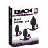 Black Velvet - silicone anaal plug set (3-delig) - zwart