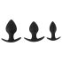 Black Velvet - silicone anaal plug set (3-delig) - zwart