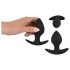 Black Velvet - silicone anaal plug set (3-delig) - zwart