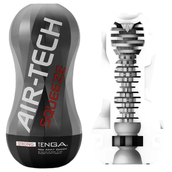 TENGA Air-Tech Squeeze Strong - masturbator met zuigkracht - zwart