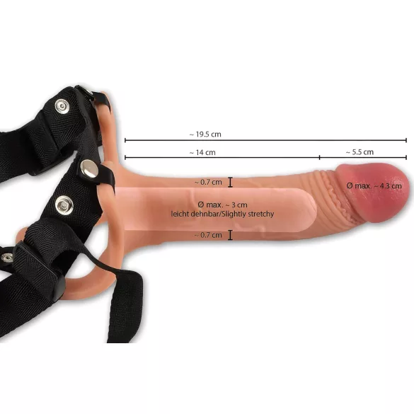Realistixxx - strap-on dildo - hollow - naturel