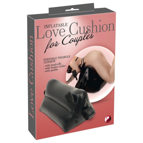 You2Toys Love Cushion - opblaasbare sekspaar set (zwart)