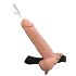 Fetish Strap-On 9 - holle, spuitende dildo met riem (natuurlijk)