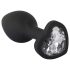 You2Toys Buttplug - Anale Plug met Witte Steen (Zwart)