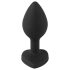 You2Toys Buttplug - Anale Plug met Witte Steen (Zwart)
