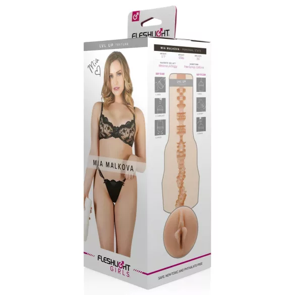 Fleshlight Mia Malkova LVL Up - masturbator - realistische vagina - huidkleurig