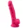 Silexd 7 - dildo met testikels en zuignap - 17,5 cm (roze)