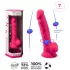 Silexd 7 - dildo met testikels en zuignap - 17,5 cm (roze)