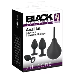 Black Velvets - anaal plug set - 4-delig - zwart