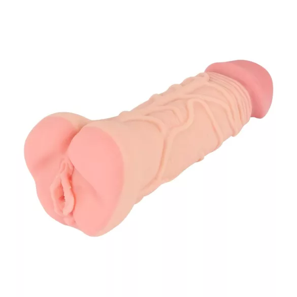 Nature Skin - 2in1 masturbator en penis sleeve - huidkleur