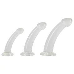 Crystal Clear - anale dildo set - 3-delig - transparant